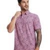 Golf Shirts for Men Print Performance Moisture Wicking Dry Fit Heather Stripe Collared Mens Polo Shirt Short Sleeve