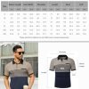 Men's Striped Polo Shirt Short Sleeve Casual Color Block Graphic Tee Collared Golf Shirts for Men