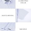Mens Golf Shirts Print Moisture Wicking Short Sleeve Performance Dry Fit Stretch Active Polo Shirts for Men