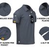 Polo Shirts for Men 4 Pack Short Sleeve Cool Dri Collared Tennis Golf Shirts