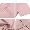 Men's Knit Polo Shirts Short Sleeve Ribbed Knitted Shirt Summer Lightweight Casual Golf Shirts