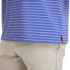 Golf Shirts for Men Moisture Wicking Striped Polo Performance Dry Fit Business Sports Mens Polo Shirts Short Sleeve