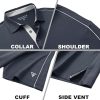 Golf Polo Shirts for Men Short Sleeve Dry Fit Solid Moisture Wicking Casual Performance Collared Mens Polo Shirts