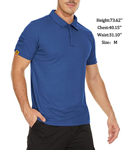 Polo Shirts for Men 4 Pack Short Sleeve Cool Dri Collared Tennis Golf Shirts