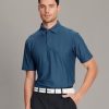 Mens Bubble Jacquard Polo Shirt Super Stretch Short Sleeve Polo Shirts for Men
