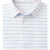 Mens Golf Shirts Short Sleeve Dry Fit Moisture Wicking Lightweight Sports Striped Polo T Shirts for Men