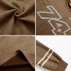 Oversized Crewneck Sweatshirts for Men Vintage Graphic Pullover Loose Fit Streetwear Long Sleeve Top