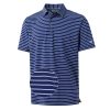 Golf Shirts for Men Moisture Wicking Striped Polo Performance Dry Fit Business Sports Mens Polo Shirts Short Sleeve