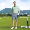 Golf Shorts Casual Quick Dry Lightweight Soft Flat Front Sports Business Pocket 9 inch Inseam Polo Shorts for Men Dark Blue