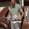 Polo Shirts for Men Short Sleeve Casual Knit Waffle Texture Polo Golf Shirt