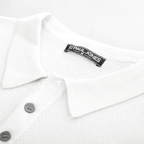 Mens Polo Shirts Short Sleeve Textured Knit Polo Shirts