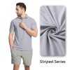 Short and Long Sleeve Polo Shirts for Men Dry Fit Performance Moisture Wicking Sport Pin Striped Mens Golf Shirts