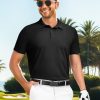 Mens Polo Shirts Short Sleeve Golf Shirts Moisture Wicking Athletic Casual Polo Shirts