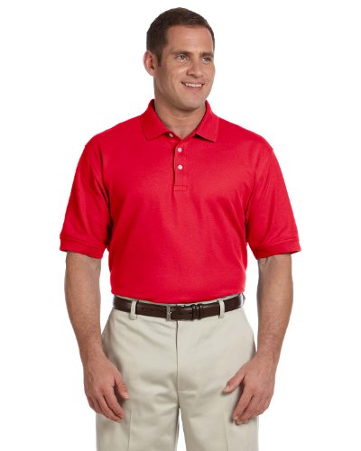 Men's Pima Piqué Short-Sleeve Polo L RED