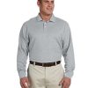 Fine Pima Pique Long Sleeve Polo by