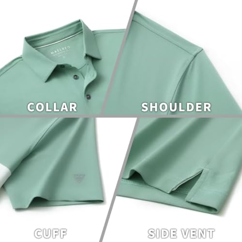 Golf Shirts for Men Short Sleeve Performance Dry Fit Lightweight Moisture Wicking Pique Casual Men's Polo Shirts