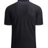 Mens Bubble Jacquard Polo Shirt Super Stretch Short Sleeve Polo Shirts for Men