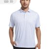 Mens Golf Shirts Print Moisture Wicking Short Sleeve Performance Dry Fit Stretch Active Polo Shirts for Men
