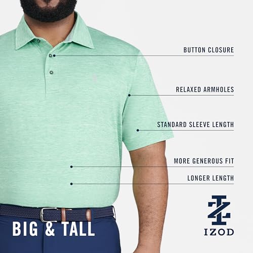 Men's Big and Tall Swingflex Elite Short Sleeve Golf Polo