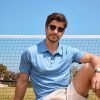 Mens Casual Polo Shirts Classic Short Sleeve Basic Golf Button Shirt with Pocket