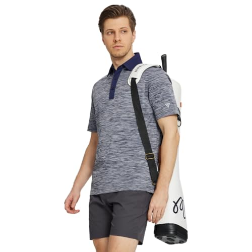 Golf Shirts for Men Dry Fit Short Sleeve Casual Performance Moisture Wicking Heather Pique Collared Polo Shirts