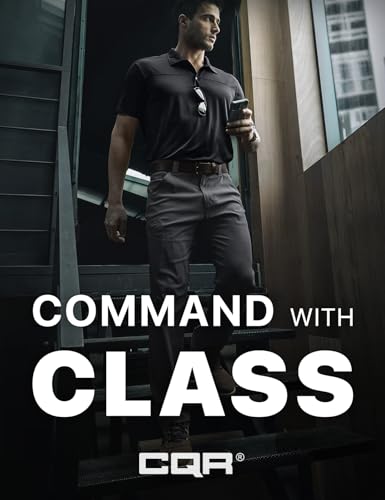 Men's Polo Shirts, Tactical Short Sleeve Golf Performance Shirts, Lightweight Dry Fit UPF 50+ Pique