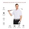 Mens Golf Shirt Short and Long Sleeve Moisture Wicking Dry Fit Performance Solid Casual Pique Golf Polo Shirts for Men