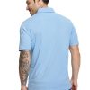 Golf Shirts for Men Dry Fit Moisture Wicking Performance Casual Jacquard Mens Polo Shirts Short Sleeve