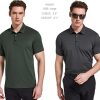 TELALEO 4/5 Pack Mens Polo Shirts Quick Dry Short Sleeve Golf T Shirt Performance Moisture Wicking Casual Workout