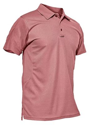 Men's Polo Shirt Quick Dry Performance Short Sleeve Tactical Shirts Pique Jersey Golf Shirt