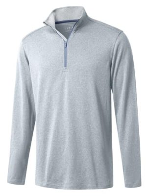 M MAELREG Quarter Zip Golf Pullover Men Dry Fit Long Sleeve Performance Wicking Mock Neck 1/4 Zip Pullover Mens Sweatshirt