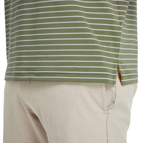 Golf Shirts for Men Moisture Wicking Striped Polo Performance Dry Fit Business Sports Mens Polo Shirts Short Sleeve