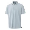 Mens Polo Shirts Short Sleeve Quick Dry Moisture Wicking Athletic Performance Jacquard Collared Golf Shirt for Men
