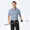 Golf Shirts for Men Dry Fit Performance Print Short Sleeve Moisture Wicking Golf Polo Shirts