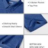 Men's Short Sleeve Polo Golf Shirts 3-Button Moisture Wicking Athletic T-Shirts Casual Collared Shirt