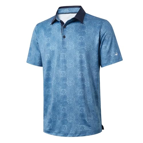 41vH8belo1L.jpg Mens Golf Shirts Short Sleeve Moisture Wicking Dry Fit Print Performance Athletic Casual Golf Polo Shirts for Men