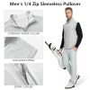 Golf Vests For Men Dry Fit Lightweight Moisture Wicking Performance Sports Breathable Golf 1/4 Zip Pullover Men