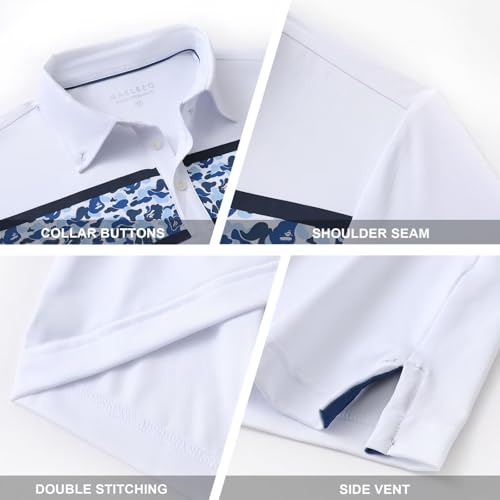 Golf Shirts for Men Dry Fit Moisture Wicking Performance Lightweight Print Pattern Short Sleeve Mens Polo Shirts