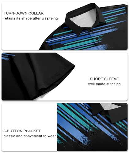 41y0X6pvexL.jpg Mens Polo Shirts Short Sleeve Moisture Wicking Golf Tennis Polo Casual Shirts