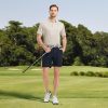 Golf Shirts for Men Short Sleeve Heather Jacquard Textured Stretch Moisture Wicking Performance Mens Polo Shirts