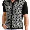Men's Contrast 70s Vintage Polo Shirts Short Sleeve Knitwear