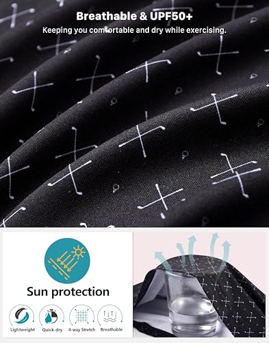 Men's Golf Shirt Short Sleeve Dry Fit Polo Moisture Wicking Print Collared Golf Shirts for Men Casual Lightweight