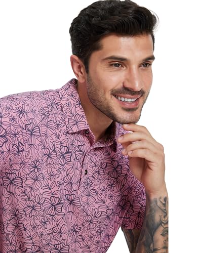 Golf Shirts for Men Print Performance Moisture Wicking Dry Fit Heather Stripe Collared Mens Polo Shirt Short Sleeve