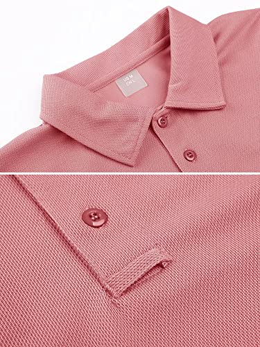 Men's Polo Shirt Quick Dry Performance Short Sleeve Tactical Shirts Pique Jersey Golf Shirt