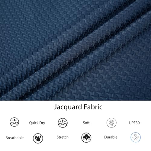 Mens Bubble Jacquard Polo Shirt Super Stretch Short Sleeve Polo Shirts for Men