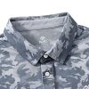 Men's Camo Polo Golf Shirt Hiking Dry Fit Short Sleeve T-Shirts Pique Collared Polo Jersey