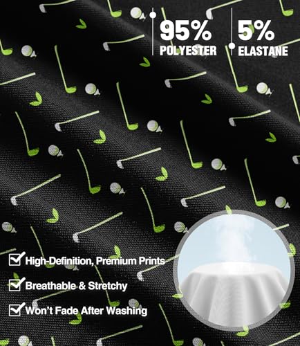 51DFHFzjoNL.jpg Men's Golf Polo Shirt Short Sleeve Performance Moisture Wicking Collared Print Shirt for Golf and Casual Wear
