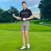 Golf Shirts for Men Short Sleeve Regular Fit Moisture Wicking Performance Casual Striped Print Mens Polo Shirts