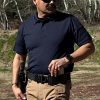 Men's Polo Shirts, Tactical Short Sleeve Golf Performance Shirts, Lightweight Dry Fit UPF 50+ Pique