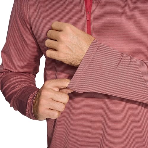Quarter Zip Pullover Men Performance Dry Fit Stripe Mock Neck Midlayer Golf 1/4 Zip Pullover Mens Sweatshirt